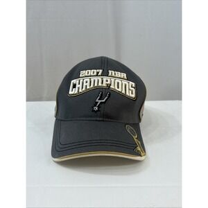 vintage gray and white Adidas San Antonio Spurs 2007 NBA Champions hat
